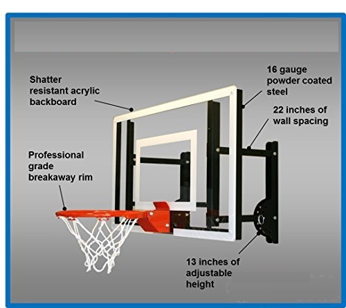 heavy duty wall mounted basketball hoop Basketball hoop mounted mini backboard indoor rim gymax sports combo cheap