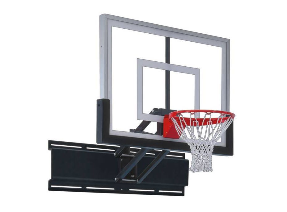 60 inch Clear Backboard,Durable Steel Bracket and Heavy Duty Breakaway Rim Combo Fit Most Slanting Roofs Pro Slam Complete Garage Upper Roof Mounted Basketball Hoop System 